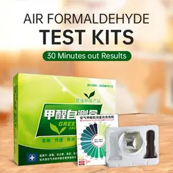 Kit de Test de formaldéhyde, papier de Test, Test de qualité de l'air intérieur, testeur de tubes à essai, auto-Test à domicile, détecteur de gaz, livraison directe