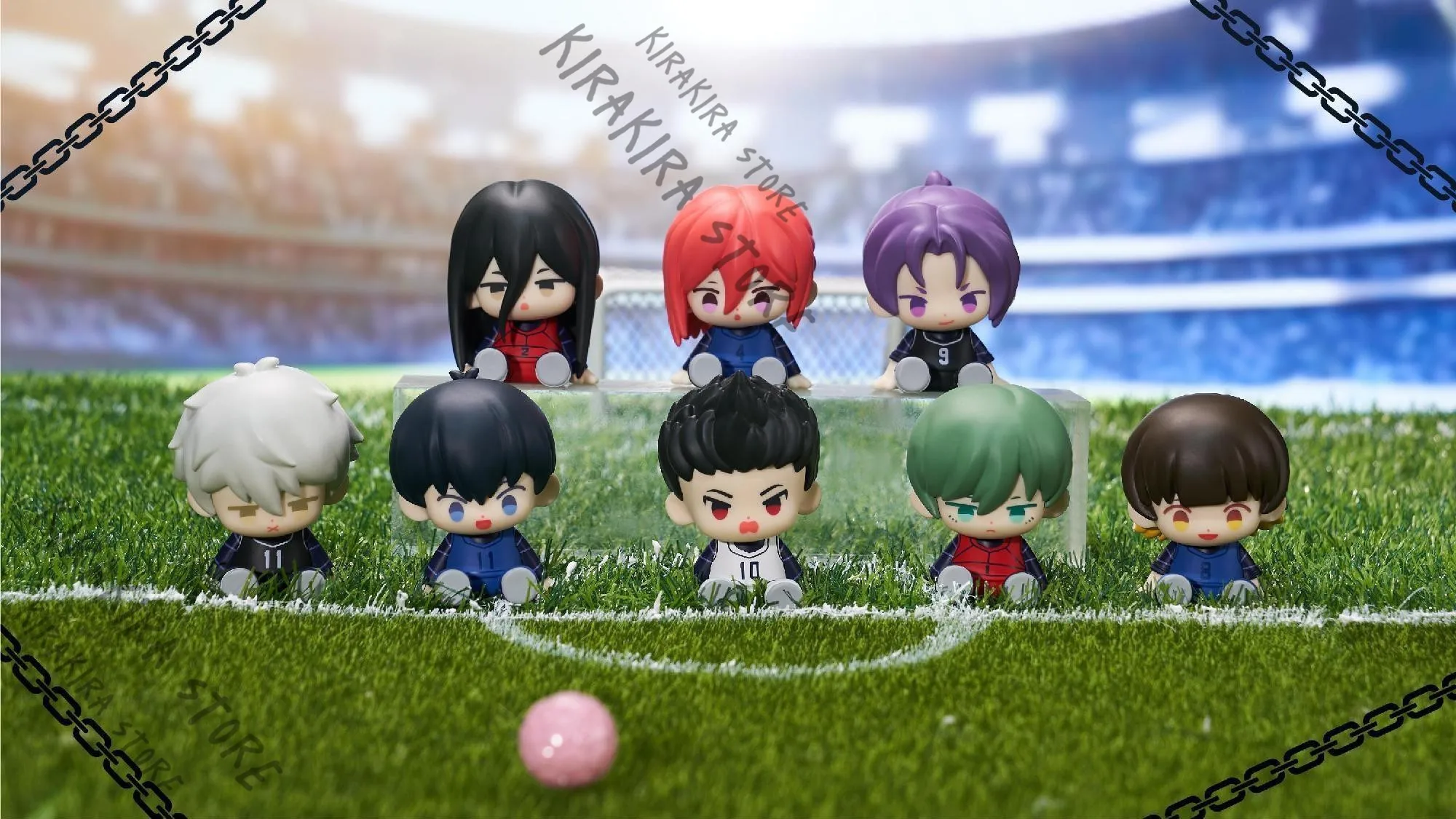 Barou Shouei Aryu Jyubei Q نسخة تأثيري أنيمي تمثال الأزرق قفل الكرتون التميمة الرسمية أطقم منمذجة Kawaii الحلي تزين