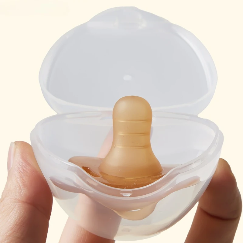 Transparent Pacifier Case Pacifier Holder Box Soother Pod Portable Dummy Case BPA-Free Nipple Shield Case for Travel Car & Home image 5