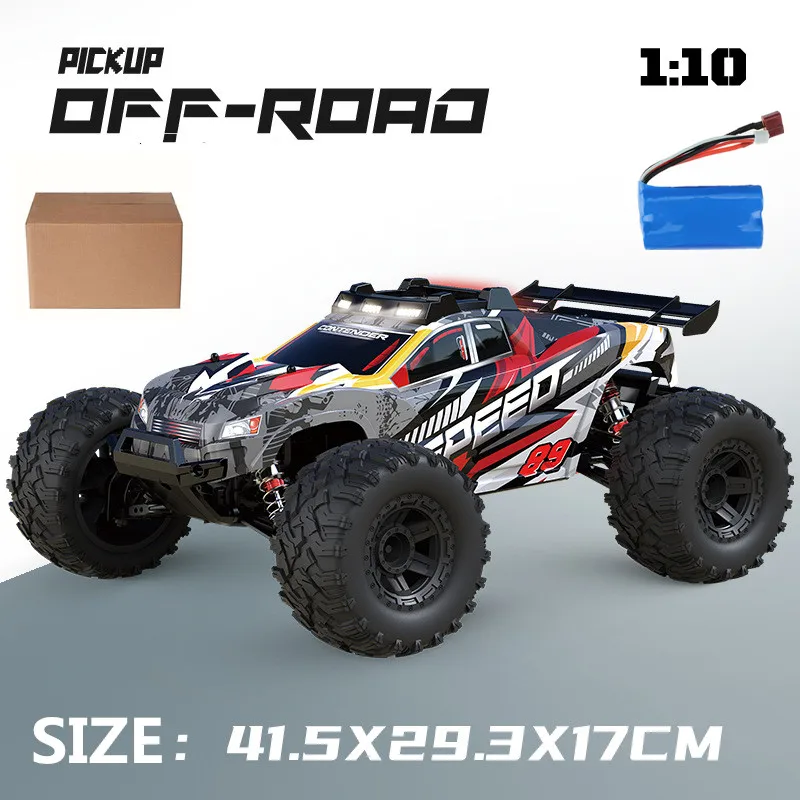 Update 70 Km/h Hoge Snelheid Rc Raceauto Retrofit Elektrische 2.4Ghz 1:10 Schaal 4wd Rc Vrachtwagen 4wd Schokdemper Off Road Voertuig Speelgoed