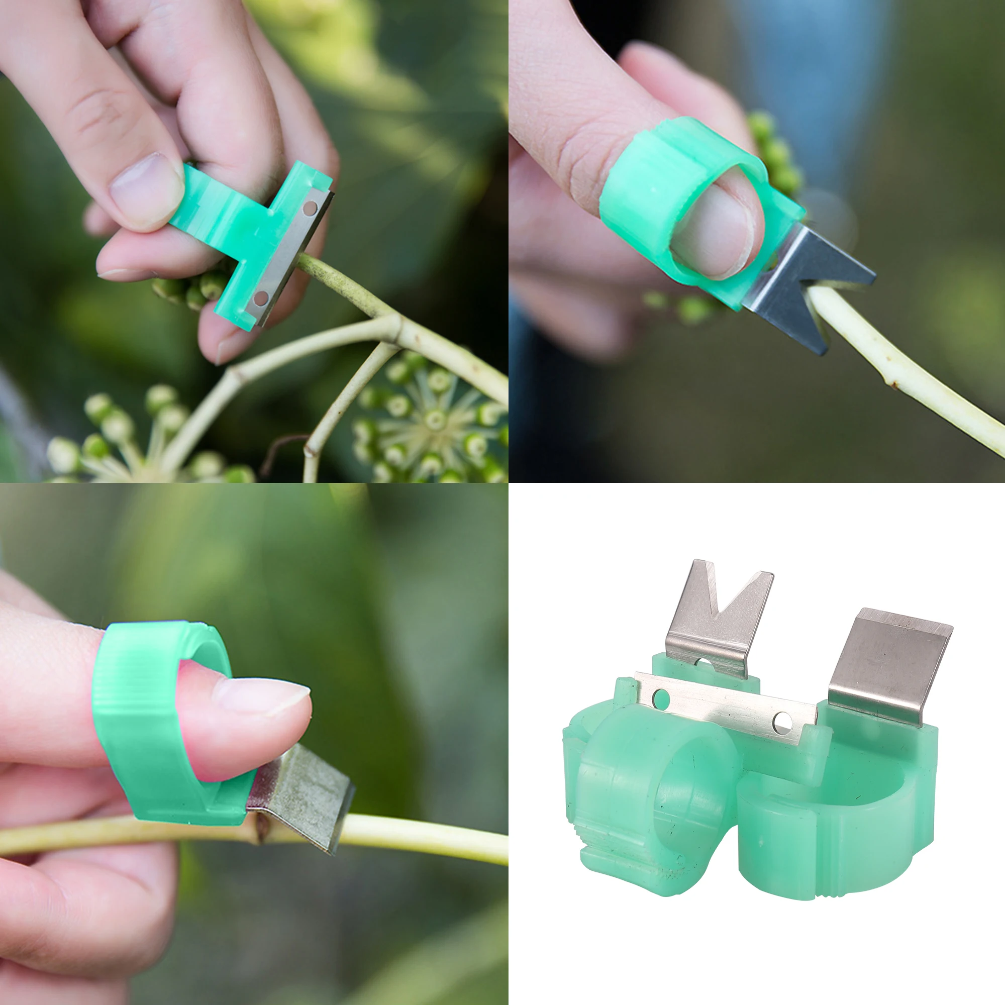 

New Garden Pruner Fruit Picking Device Multifunction Thumb Knife Fruit Vegetable Picking Tools Picking Fruit Knife Ring 2 Pcs