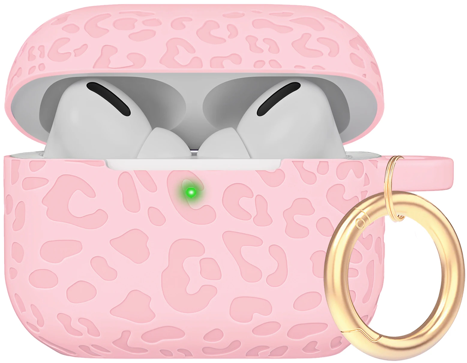 Engraved Leopard Silicone Case for Apple AirPods Pro 3 with 