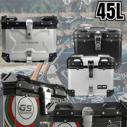 45L Aluminum Alloy Universal Motorcycle Rear Trunk Luggage Motorbike Waterproof Tail Box Motorcycle Hard Trunk 탑박스 오토바이