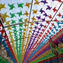100pcs Fitting Waterproof Resistance Damage Plastic Windmills Toys Fashion Home Party Holiday DIY Decorations Crafts