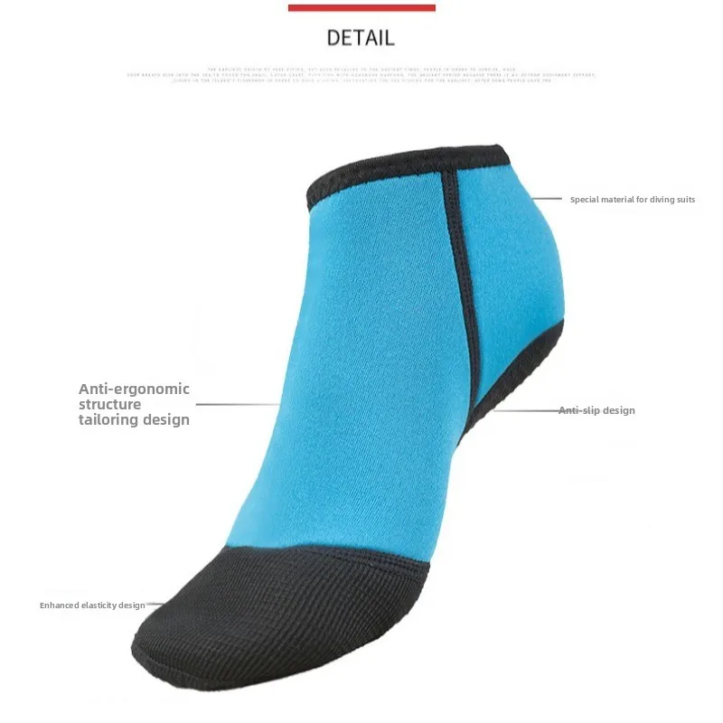 3mm Neoprene Diving Socks Anti-Slip Water Sports Shoes for Snorkeling Swimming Wading and Beach Yoga Men Women