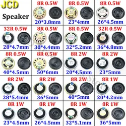 JCD 1 Piece 8 32 ohm 0.5W 1W 2W Horn Speaker 32R 8R 0.5/1/2W Diameter 20mm 23mm 26mm 28mm 30mm 32mm 36mm 40mm 50mm Loudspeaker