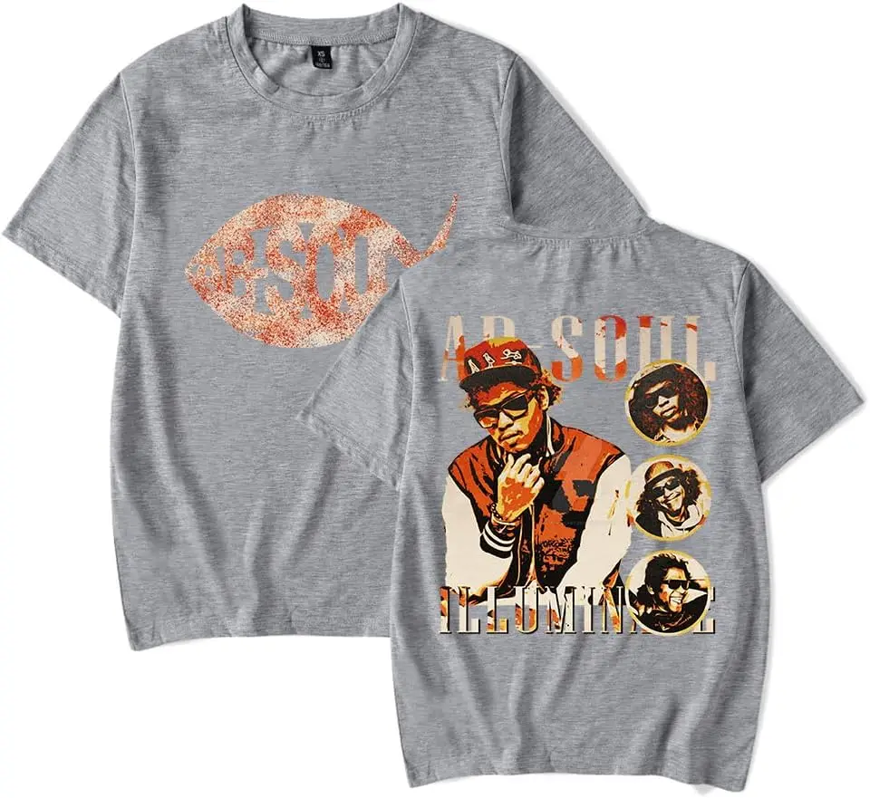 

Футболка Ab-Soul Merch, новая футболка с короткими рукавами и принтом, мужская и женская верхняя одежда