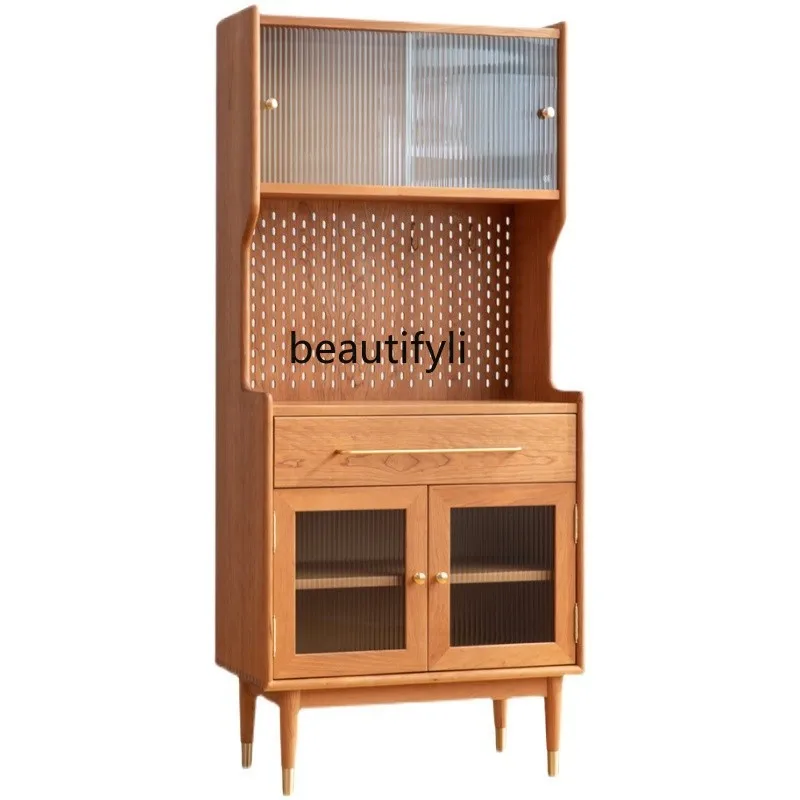 

Simple Sideboard Cabinet Solid Wood Nordic Modern Tea Cabinet Japanese Style Living Room Display Multifunctional Locker