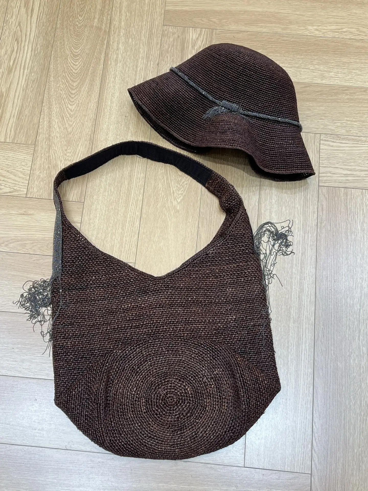 

New Spring/Summer Beaded Straw Sun Hat Handbag - Casual, Stylish, And Versatile For Women