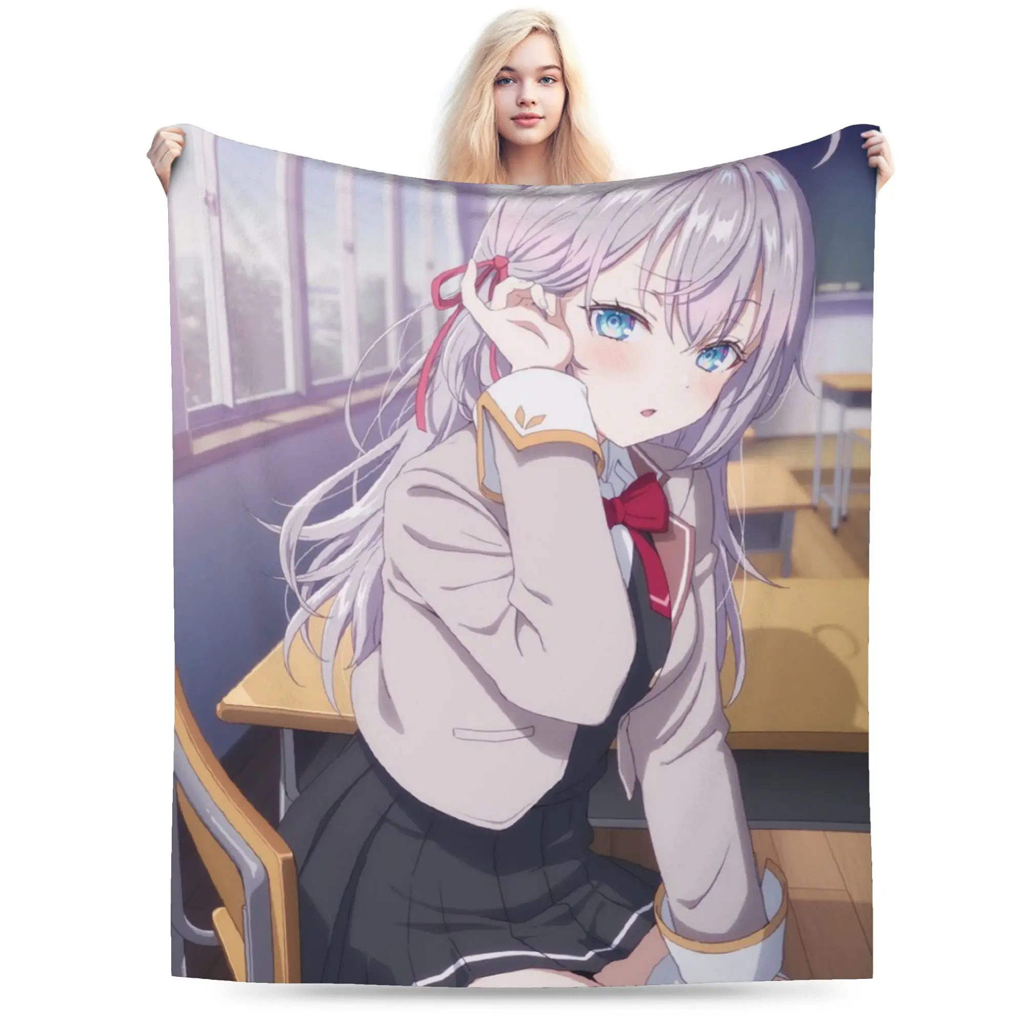 آليا في بعض الأحيان يختفي مشاعرها في الملحقات الروسية بطانية بطانيات فائقة النعومة للسرير 50 × 60 بوصة مفرش سرير متعدد المقاسات