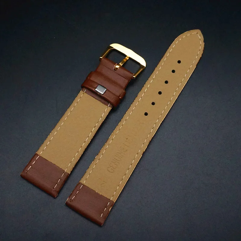 Black Brown Watch Strap with PU Leather Strap 12mm 14mm 16mm 18mm 20mm 22mm Suitable for Both Men and Women