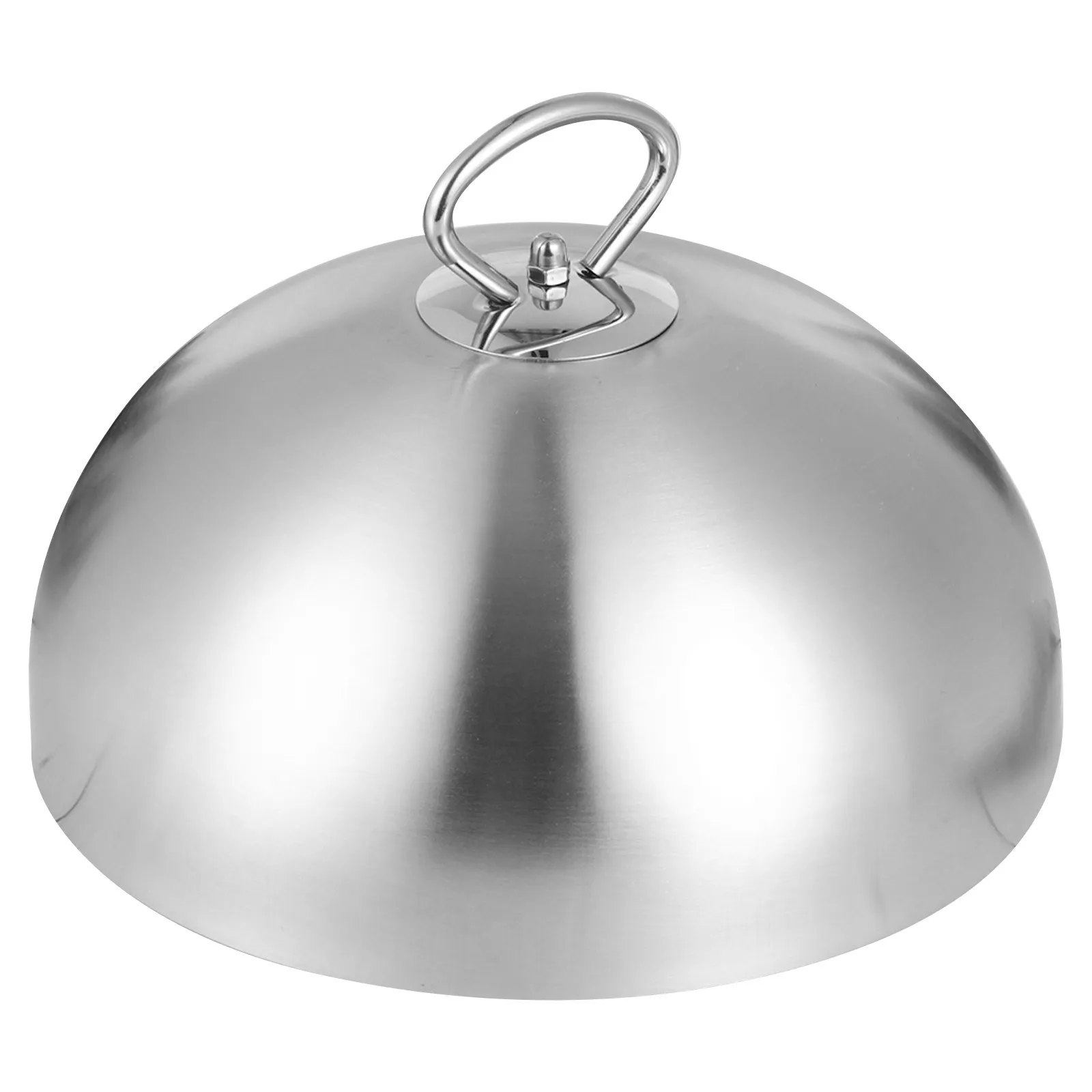 28Cm Stainless Steel Steak Dome Lid Anti Splatter Cooking Tool Dish Cover for Hot Oil Retention Steam Cooking Teppanyaki