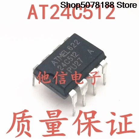 5pieces OptoCoupler  AT24C512-10PI-2.7 AT24C512 24C512  DIP-8  Original integrated circuit