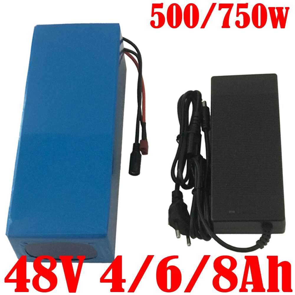 ebike battery 48V lithium battery 48v 4Ah 6Ah 8Ah 10Ah electric bicycle battery 48V 500W 750W 1000W Li-ion electric bike scooter