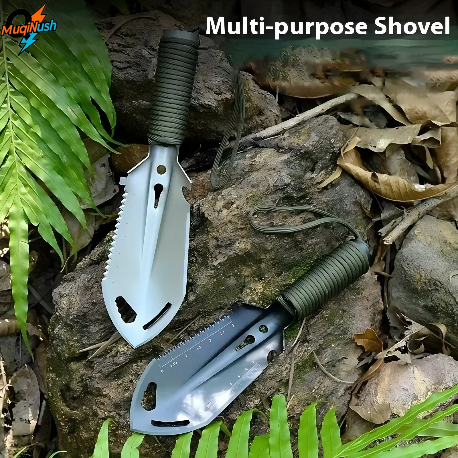 

MuqiNush 1pc Multi Functional Tools Camping Shovel Garden Survival Props Are Durable And Not Easy To Rust For Outdoor Hiking