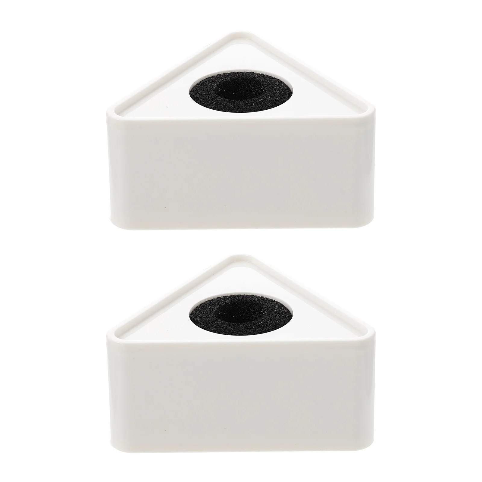 2Pcs Microphone Triangular Logo ABS Durable Station Flag for Interview Broadcasting Voiceover Audio Recording Studio Use