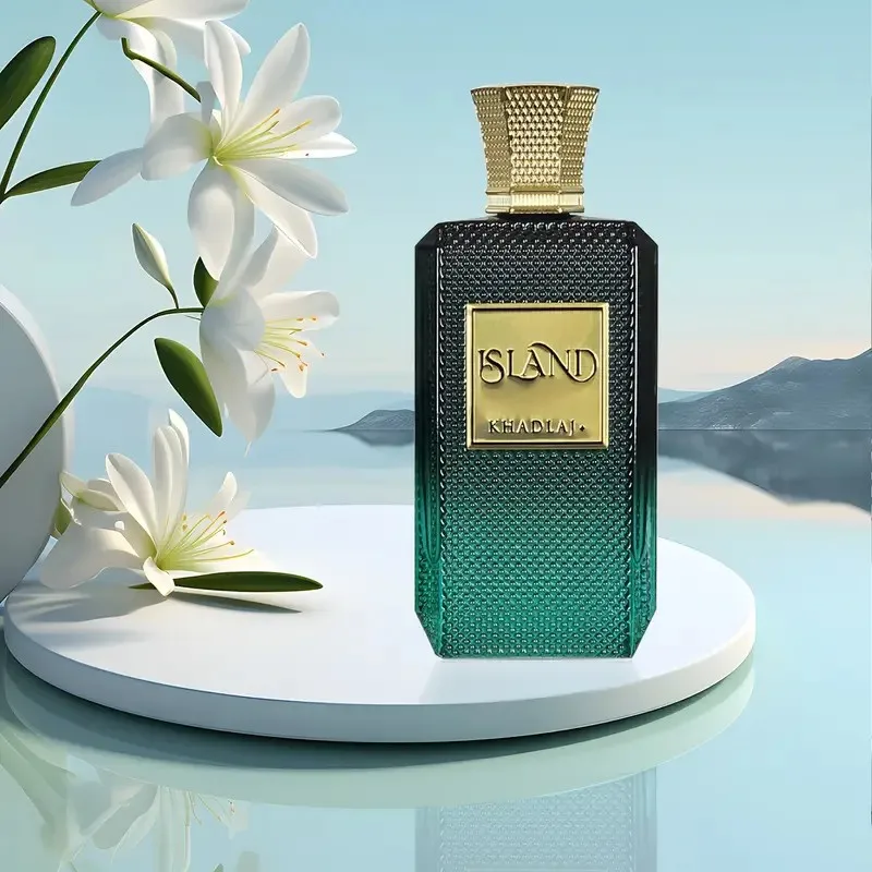 Khadlaj Island Eau de Parfum، تصميم زجاجة رائعة، رائحة آسر، عطر للجنسين للرجال والنساء #3