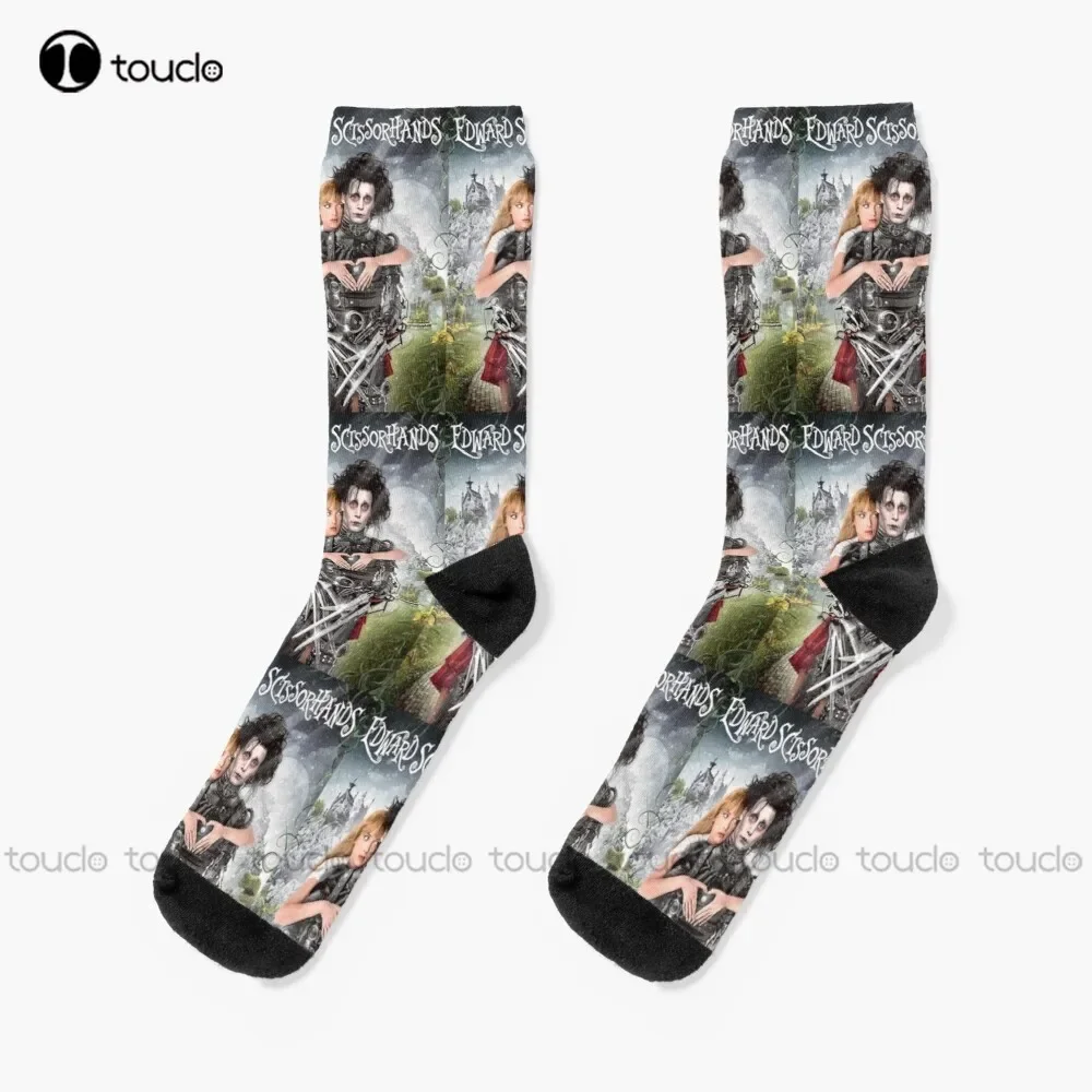 Edward Scissorhands Johnny Depp Socks Work Socks High Quality Cute Elegant Lovely Kawaii Cartoon Sweet Cotton Sock New Popular