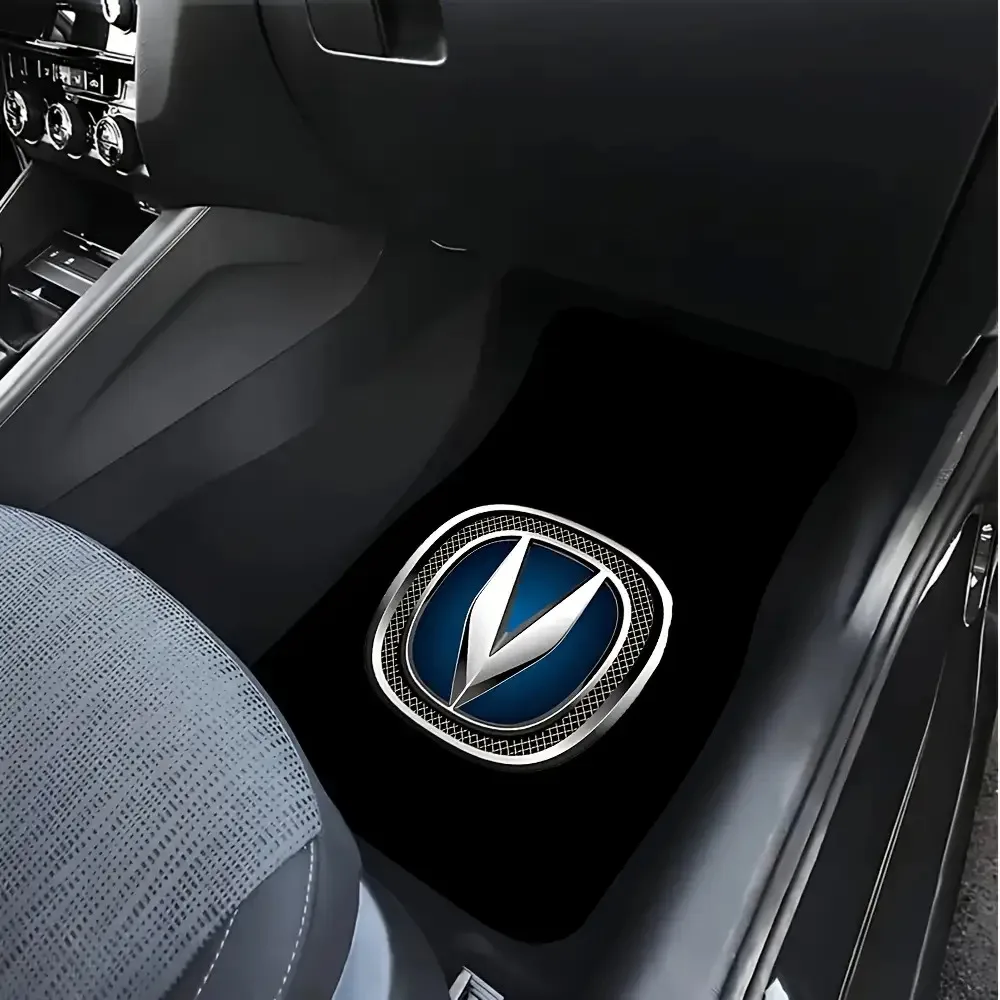 Set Of 4 Silvery C-CHANGAN Car Floor Mats, Universal Design Suitable For All Vehicles Including Cars, Trucks, And Suvs