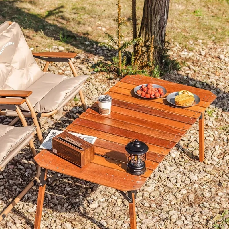 Folding Standing Camping Table Picnic Dining Portable Camping Table Adjustable Lightweight Klapptisch Camping Outdoor Table