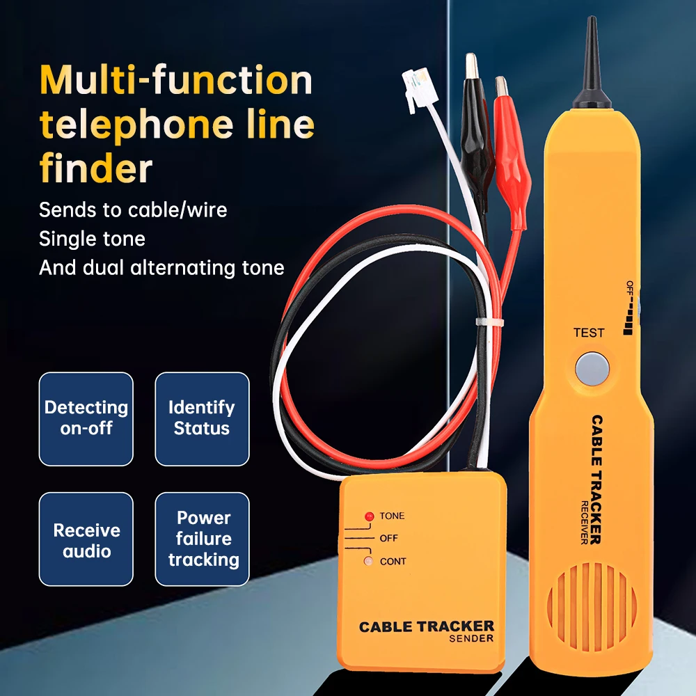 Portabl Network Phone Telephone Cable Tester Diagnose Tone Line Finder Detector Networking Tools Toner Wire Tracker Tracer