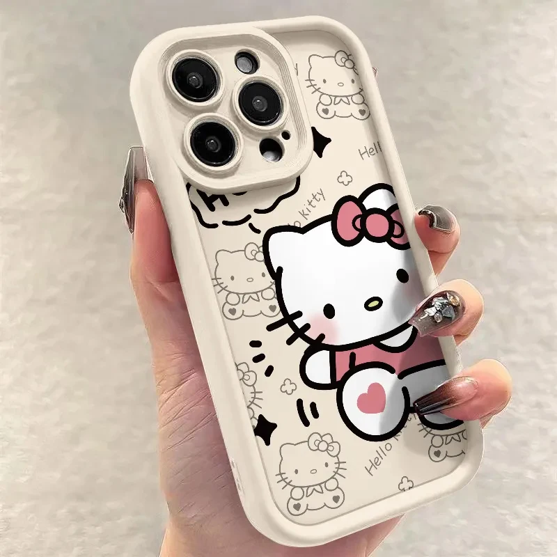 Cute Ins Sanrios Hello-Kittys Phone Case For Samsung A03 A04 A05S A10S A11 A12 A20S A21S A13 A14 A54 A34 A53 A33 Cover