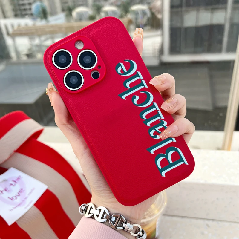 DIY Name Personalised Customized Case For iPhone 16 15 14 13 12 11 Pro Max XR XS MAX X 7 8 Plus Luxury Leather Protection Cover