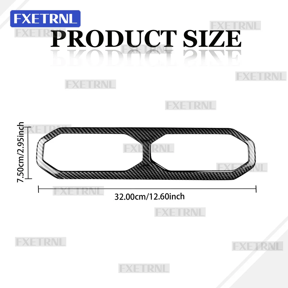 ABS Carbon fibre pattern For Dacia Duster 3 2024 2025 2026 Car Center Air Outlet Sticker for Dacia Bigster 2025 2026 Accessories - view 2