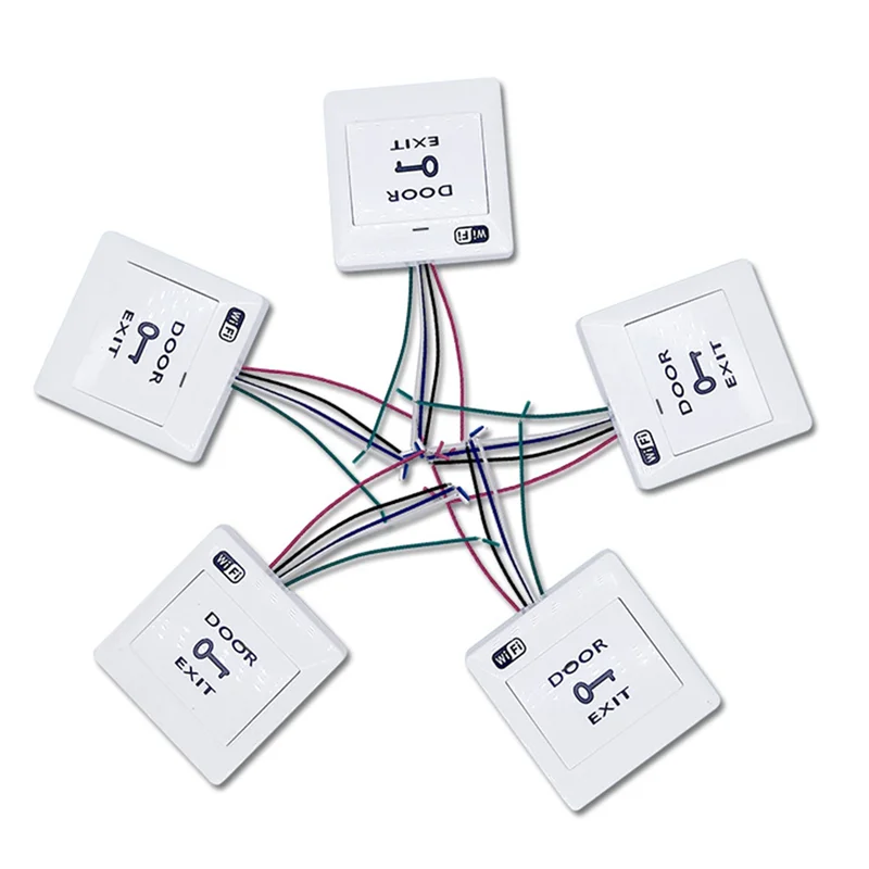 ABSQ-Tuya Smart Life Wifi Pulsante di uscita porta Controllo vocale da remoto Apertura porta Interruttore a pulsante a rilascio wireless per serratura