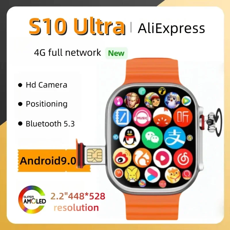 

The brand-new 4G full-network smartwatch features a 180° rotating camera, GPS, WIFI application, heart rate and sports tracker