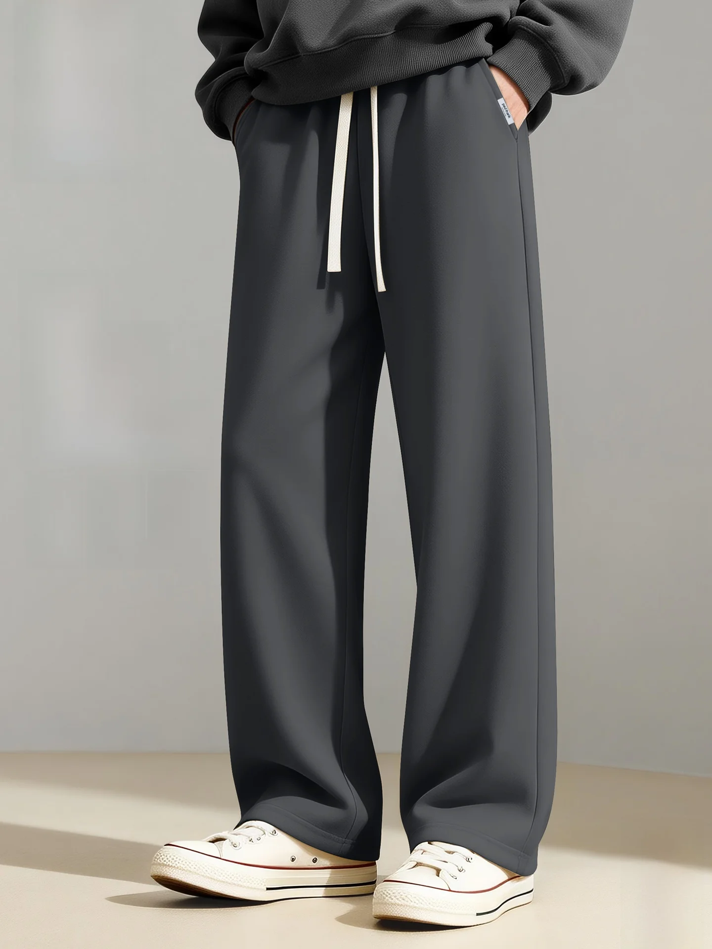 

Свободные прямые повседневные брюки для мужчин, удобные весенние спортивные брюки для студентов, модные, американский бренд