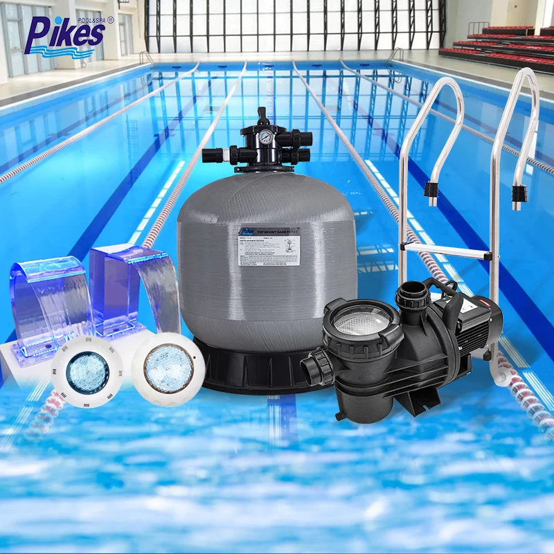 Fiberglas Sand Filter Schwimmbad Filtrationsausrüstung mit Wasserpumpe und Leiter