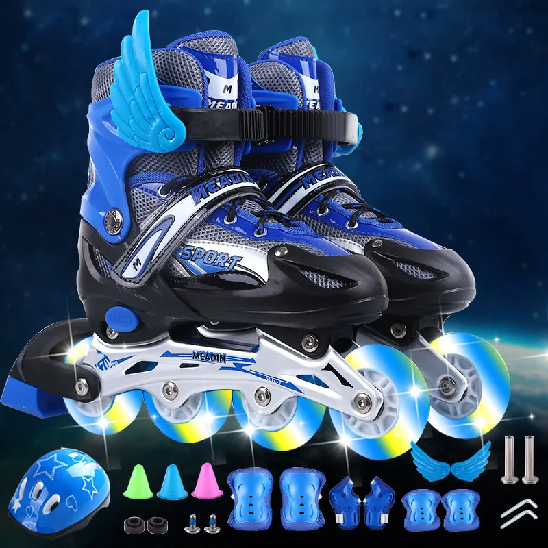 Roller Inline Skates chuhe Kinder Kind langlebige Rollschuh Flash Schuhe gleiten frei für Kinder Skate mehr Farben Turnschuhe