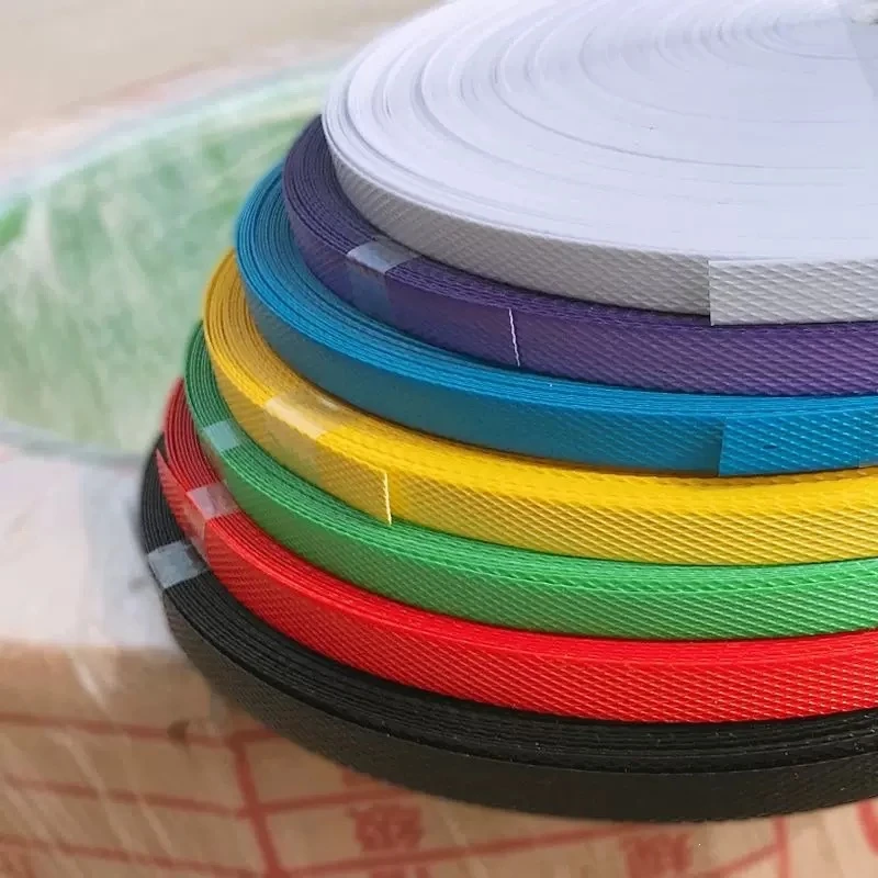 75M Colour Transparent Opaque Express Shipping Cardboard Boxes PP Plastic Packing Tape Manual Weave Basket Handbag Woven Belt