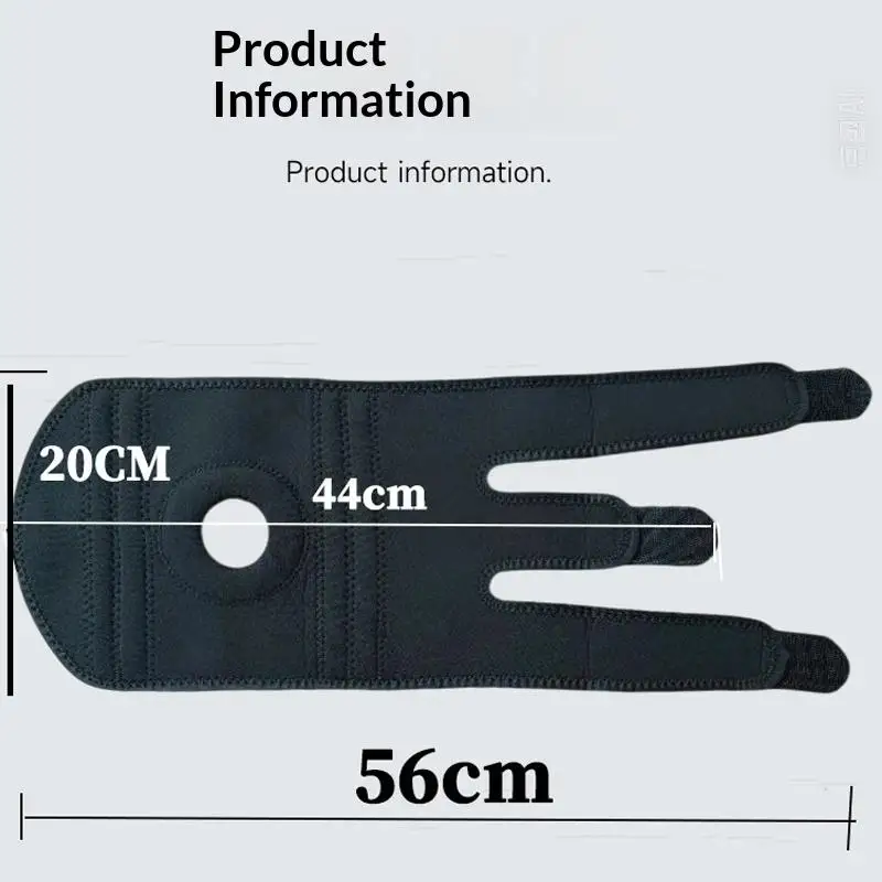 1 Stück verstellbare Kniebandage mit 2/4 Federstützen für Knieschmerzen, Verletzungen, Genesung, Sportsicherheit für Männer und Frauen – Detail 7