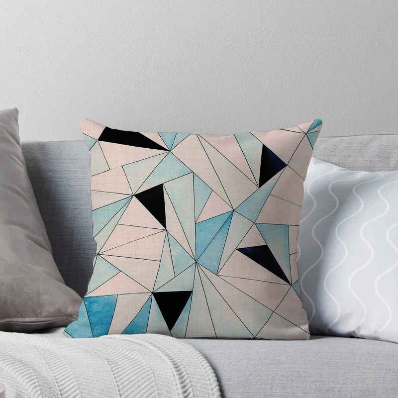 Decorative home throw pillows case for sofa cushion cover nordic 40x60cm 30*50cm 40*60 Black abstract creative geometric pattern