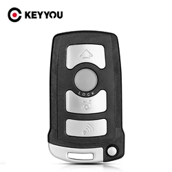 KEYYOU 3 Buttons Smart Car Remote Key Shell Case For BMW 7 Series E65 E66 E67 E68 745i 745Li 750i 2002-2008