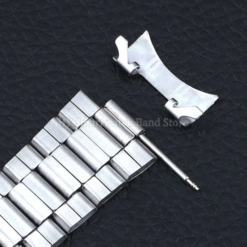 20 مللي متر 22 مللي متر الفولاذ المقاوم للصدأ المعصم الفرقة ل Seiko ل رولكس منحني نهاية سوار للطي مشبك الرجال النساء حزام ساعة اليد اكسسوارات