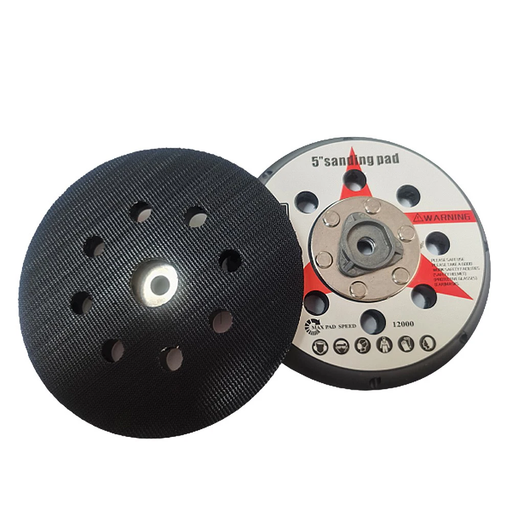 Tampon de support fileté M8 de 5 pouces pour Machines à polir DA, disque en mousse PU Flexible réutilisable pour le ponçage et le polissage du bois, 125 Mm