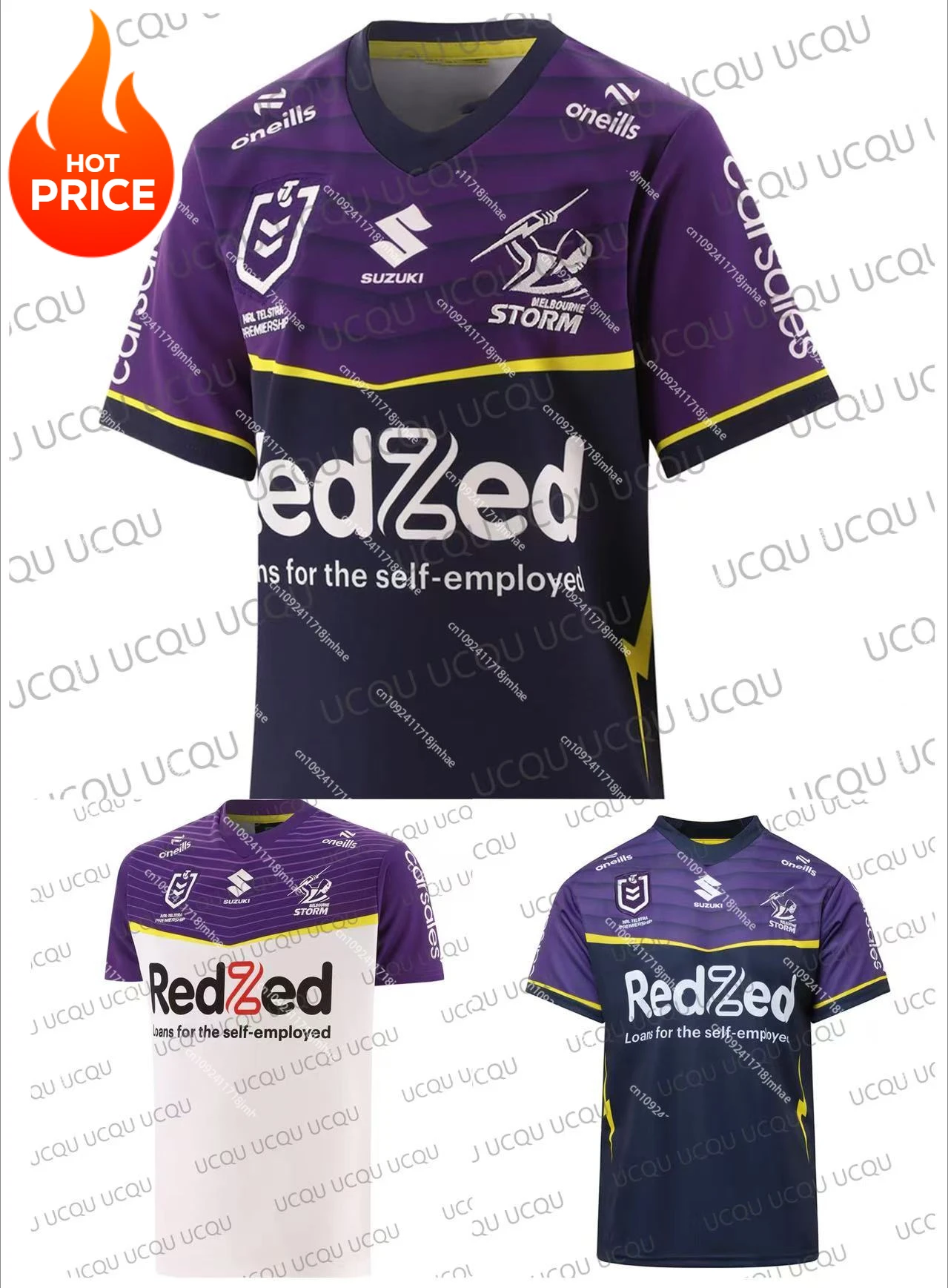 2025 Hot-selling New Summer Australia Melbourne Storm Jersey Training Jersey Adult Uniform Quick-drying Sweat-absorbing T-shirt