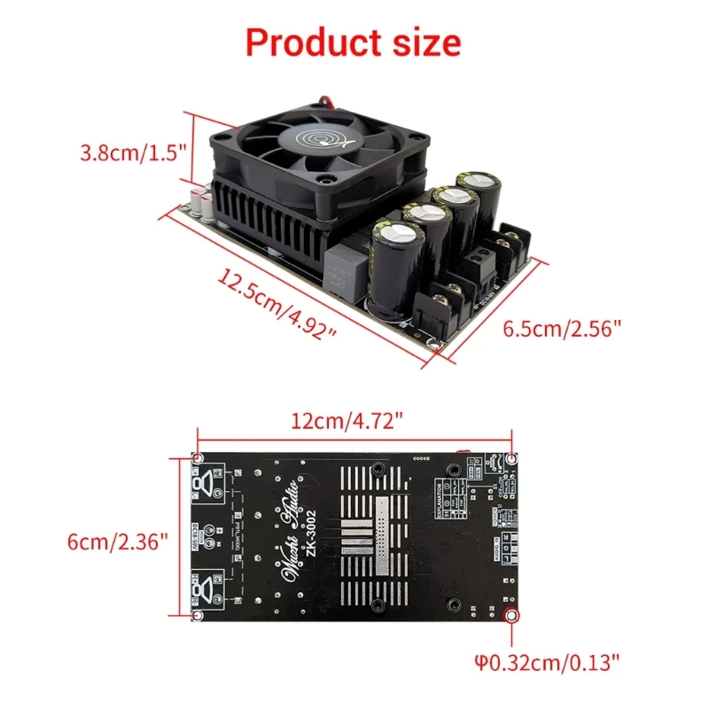 Placa amplificadora digital TPA3255 Som estéreo potência 300wx2 Ponte Mono600W