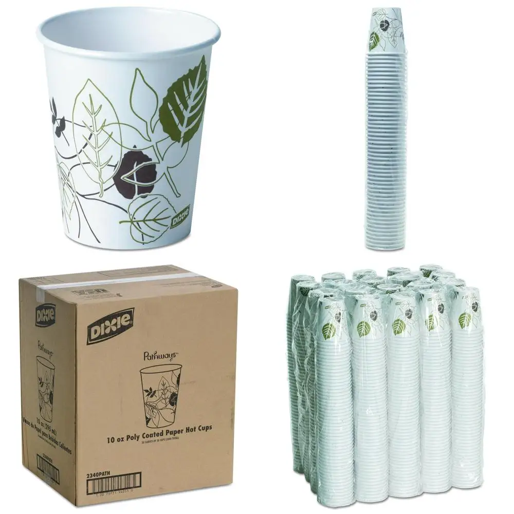 

Чашки из горячей бумаги на 10 унций, упакованные пути на 2340, оптовая упаковка по 1000 шт.