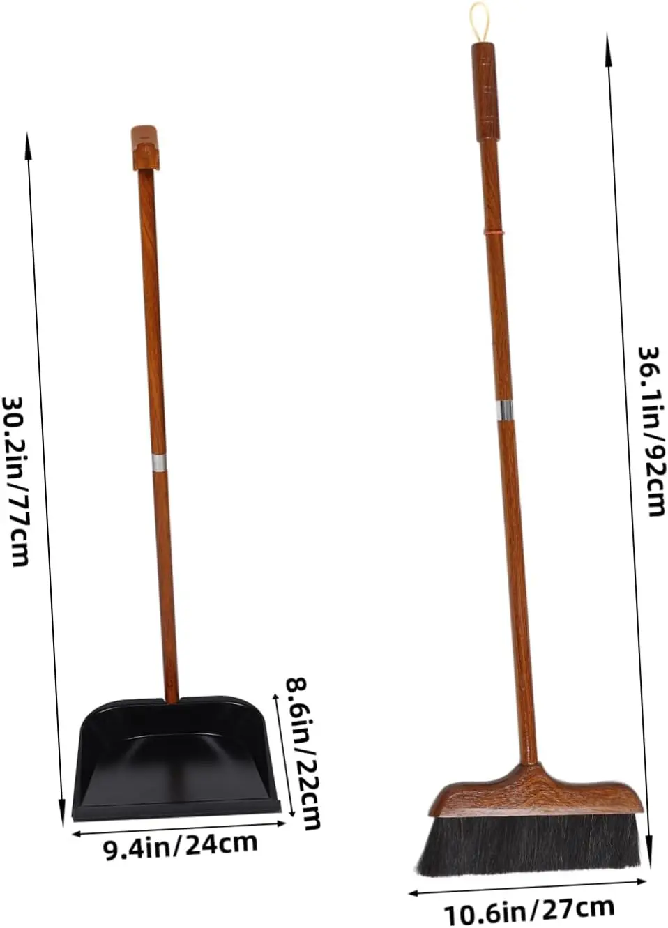 Broom and Dustpan Set with Handle Versatile Cleaning Tool for Home Kitchen and Patio for Pet Hair and Dust Removal Ergonomic Des