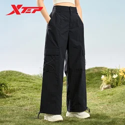 Xtep Woven Trousers For Women 2024 Spring Normcore Women's Sporty Sweatpants Fashion Comfortable Outdoor Bottoms 876128980011