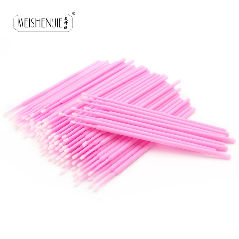 50/100PCS Cotton Swab Eyelash Brushes Applicator Sticks Makeup Extension Individual Lash Micro Brush For Eyelash Tools