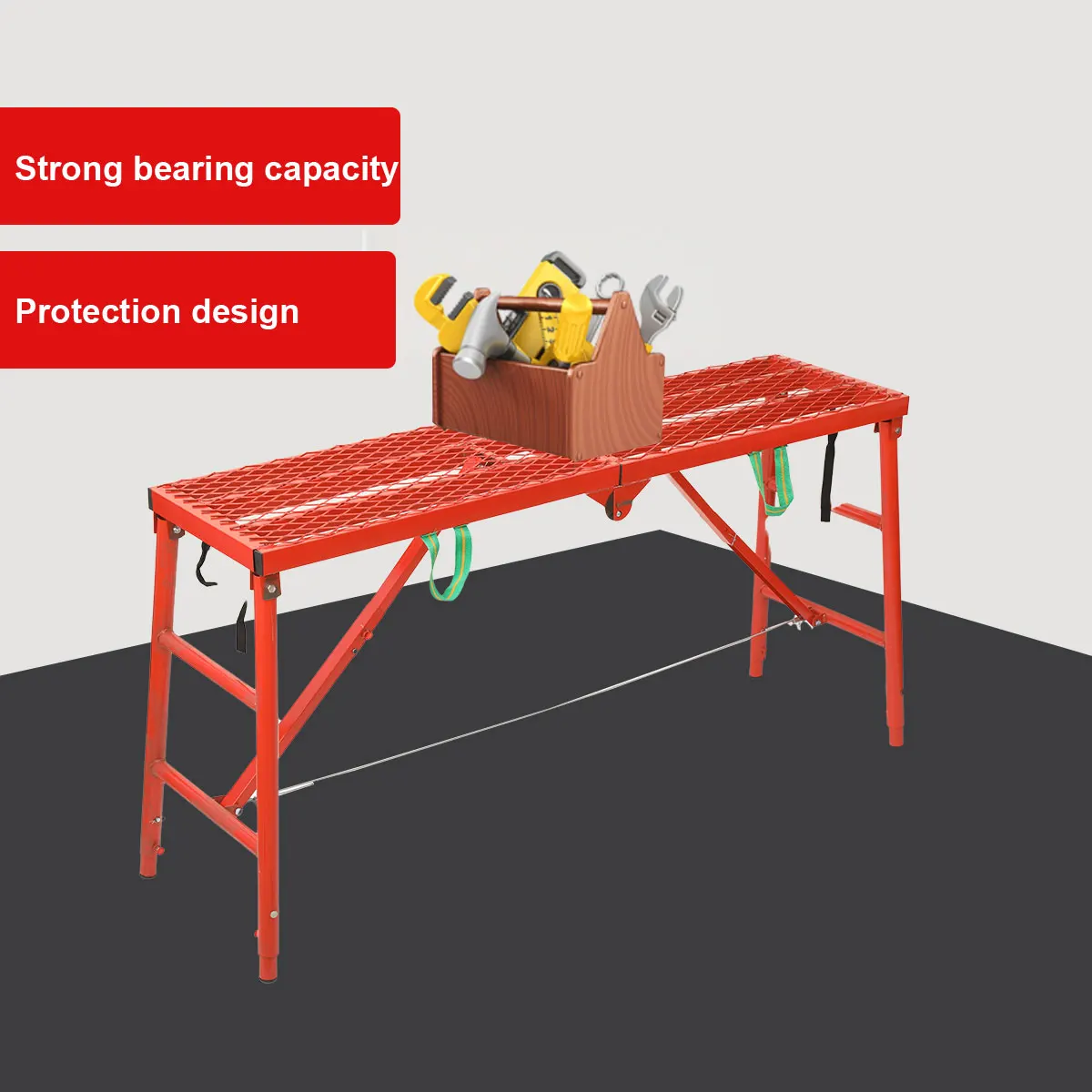 للطي منصة العمل سقالة ارتفاع قابل للتعديل الحصان البراز متعددة الوظائف الركاب البناء الهندسة سلم 150x40 سنتيمتر