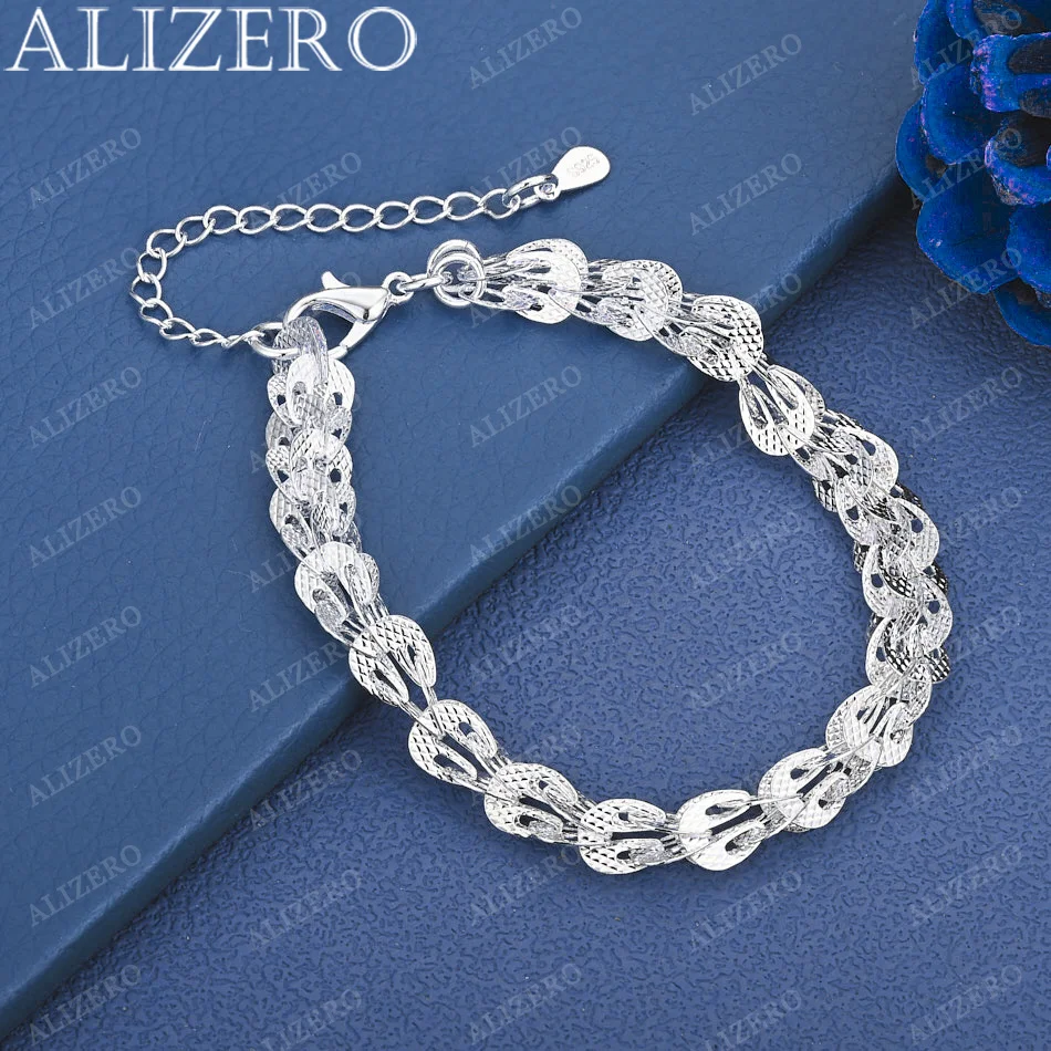 

ALIZERO 925 Sterling Silver Bracelet Phoenix Tail Bracelets For Women Fashion Wedding Party Fine Jewelry