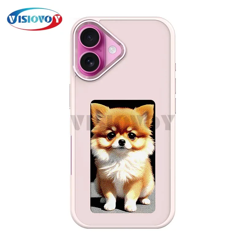 New E-Ink Funda Cases For iphone 16 Pro Max Smart Phone Case NFC Transmit Picture Four Colors Screen Phone Cases Cartoon Covers