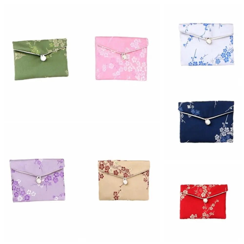 Fashion Satin Jewelery Bag Embroidered Floral Wallet Purse Container Coin Purse Wedding