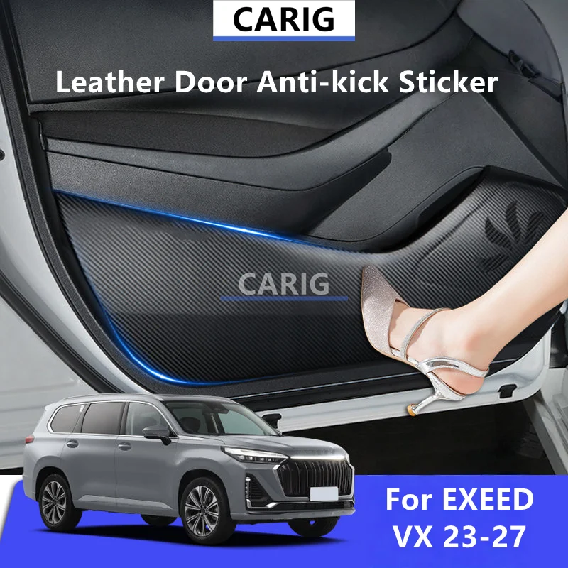 For EXEED/VANTAS VX 23-27 Leather Door Anti-kick Sticker Modified Carbon Fiber Pattern Interior Film Accessories Modification